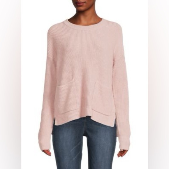 Madewell Pink Ribbed Sweater Top Size Large - Picture 1 of 7